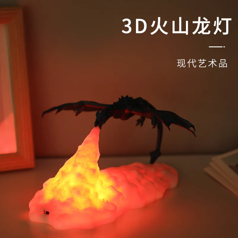 Lámpara de cohete impresa en 3D, adorno creativo con luz nocturna LED, regalo electrónico original para la decoración del hogar.