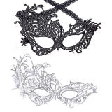 Antifaz de encaje para carnaval (blanco o negro)