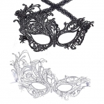 Antifaz de encaje para carnaval (blanco o negro)