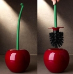 Escobilla del WC con diseño de cereza