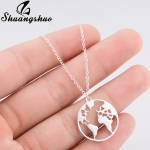 Colgante de bola del mundo con cadena (3 colores)