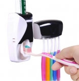 Dispensador de pasta de dientes y colgador de cepillos
