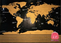Mapa del mundo para rascar de tamaño grande (barato)