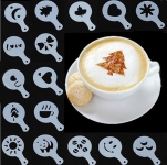 Pack de 16 plantillas para hacer dibujos en el café por 0,67€