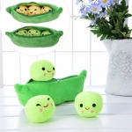 Peluche de 25cm de guisantes en vaina