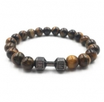 Pulseras unisex de bolas con mancuerna