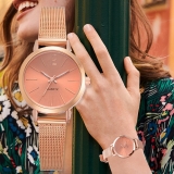 Reloj de mujer con correa de malla muy fino