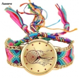 Reloj atrapasueños de colores con pulsera de ropa