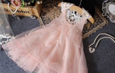 Precioso vestido infantil color rosa
